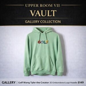 Golf Wang Tyler the Creator  3D Embroidered Logo Hoodie Mint color